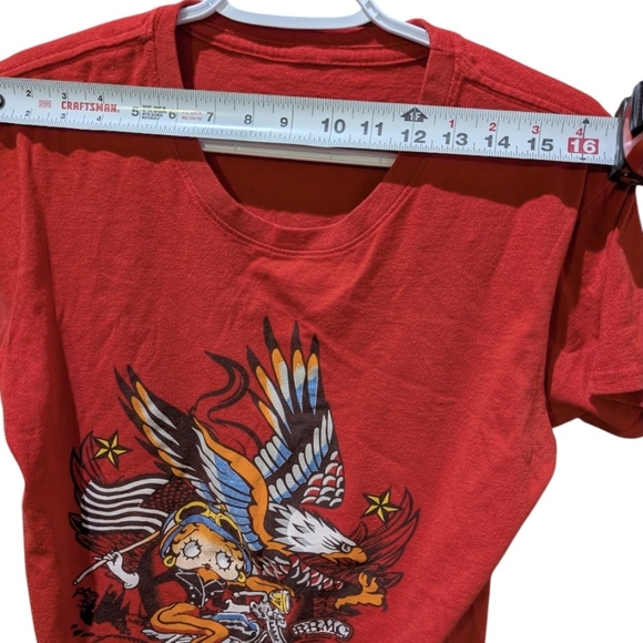 Women's Betty Boop Biker American Graphic T-shirt, Size Small - Picture 4 of 6